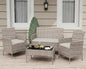 GarveeLife 4-Piece Patio Furniture Set, Rattan Outdoor Furniture by GarveeLife