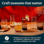 Libbey Polaris Tumbler and Rocks Glass Set, Elegant Drinkware Glasses Set,, Tall Drinking Glasses with Modern Clean Lines, Dishwasher Safe Drinking Glasses Set of 16
