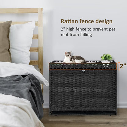 Cat Litter Box Enclosure with Soft Litter Mat; Hidden Cat Washroom Furniture - Image 3