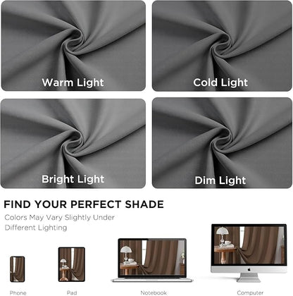 Joydeco Blackout Curtains 108 Inches Long, Thermal Insulated Black Out Curtains - Image 7