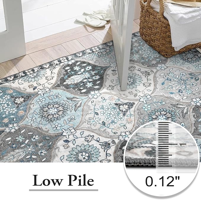 Lahome Moroccan Washable Living Room Rug, 5x8 Rugs - Image 6