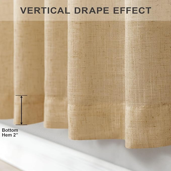 Burlap Color Curtains 84 Inch Length - Image 5