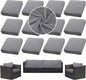 12PCS Patio Cushion Covers, Patio Furniture Couch Seat Slipcovers | Washable by SUKAIKEQA