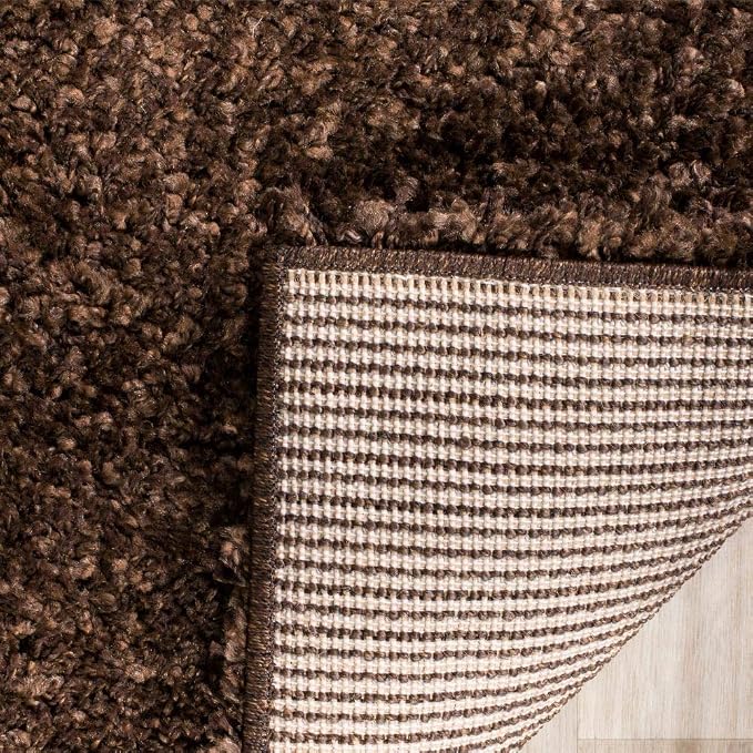 SAFAVIEH California Premium Shag Collection 6'7" x 6'7" Square Brown SG151 - Image 7