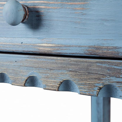 Alaterre Furniture Rustic Cottage Media Console Table, Antique Blue - Image 11