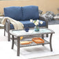 ovios 2-Piece Patio Furniture Set, Outdoor Wicker Sofa by OVIOS