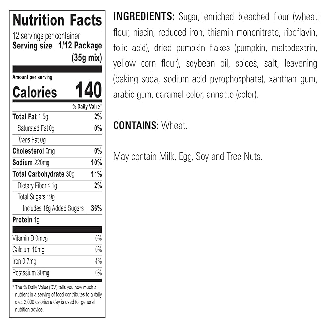 Krusteaz Baking Mix, Pumpkin Spice Quick Bread Mix, Made with Real Pumpkin & No Artificial Flavors, 15 Ounce Box (Pack of 6)