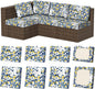 8Pcs Outdoor Cushion Covers, Stretch Patio Furniture Couch Chair Slipcovers | by VORSHAPE
