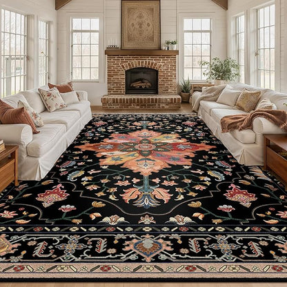 RELEANY Washable Area Rug, Large 10'x12', Water Repellent, Pet Friendly by RELEANY