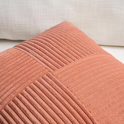 Fancy Homi 2 Packs Coral Decorative Throw Pillow Covers 18x18 Inch - Image 3