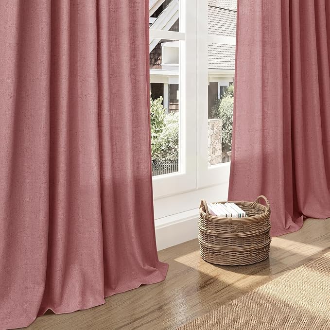 Canyon Rose Linen 144 Inch Curtains - Image 5