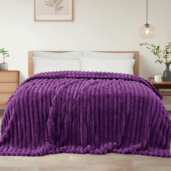 Exclusivo Mezcla Striped Queen Size Fleece Blanket by ExclusivoMezcla