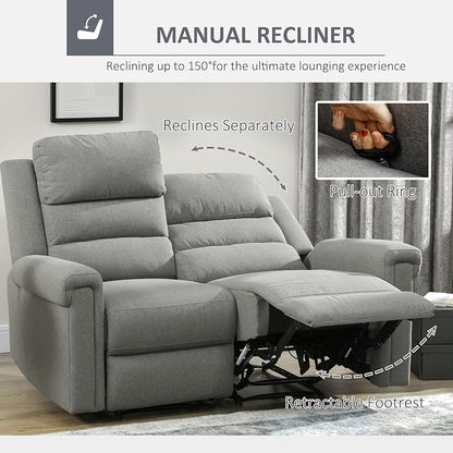 HOMCOM 2 Seater Recliner Sofa - Image 5