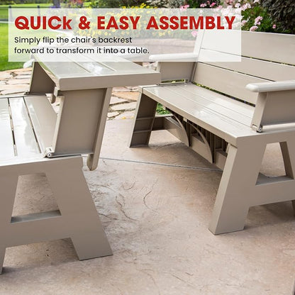 Convert-a-Bench Gen 1 2-in-1 Outdoor Convertible Bench to Picnic Table | - Image 5
