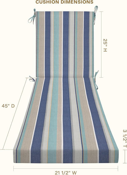 Honeycomb Outdoor Chaise Lounge Cushion - Image 2