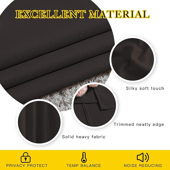 NICETOWN Blackout Curtain Panels 66 inches - Image 4