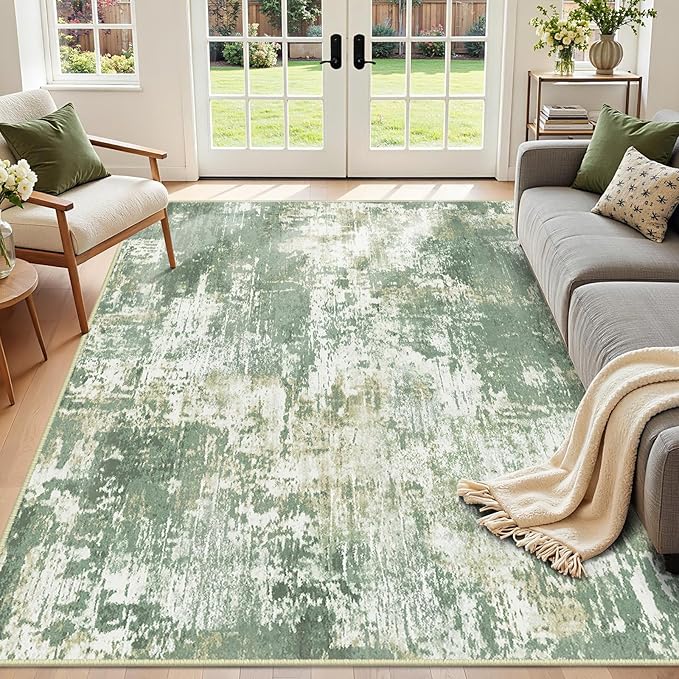 RELEANY Washable 5'x7' Abstract Area Rug by RELEANY