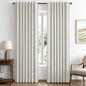 MIULEE 100% Blackout Linen Curtains 42 x 63 Inch Light Beige 2 Panels | Thermal by MIULEE