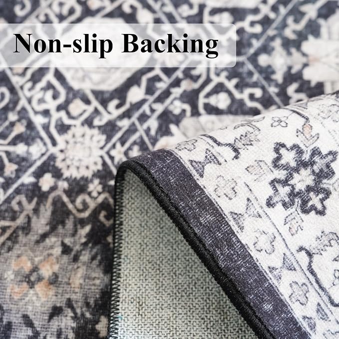 4x10 Washable Hallway Runner Rug: Oriental 10ft Extra Wide Ultra Soft Runners - Image 4