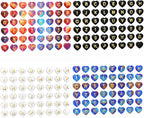 Juome Letter Resin Molds Silicone for Stanley Cup, 48 Pcs Heart Shape Letters Name Number Silicone Molds for Epoxy Resin Casting, DIY Personalized Custom Letter Charm Making for Stanley