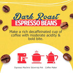 Café Aroma Decaf Dark Roast Espresso Ground Coffee, Authentic Cuban Style Coffee, Vacuum Sealed, 8.8oz, Perfect for Hot and Iced Coffee, 12-Pack