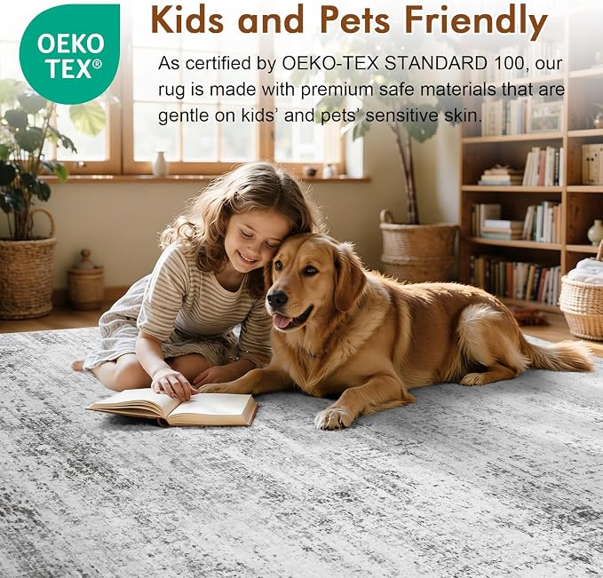 6x9 Ft Large Area Rugs for Living Room, Soft Non-Slip Washable Rugs Modern - Image 5