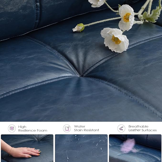 TYBOATLE 65" Faux Leather Loveseat - Image 3