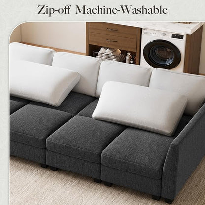 Belffin 111" Cloud Sectional Sleeper Sofa - Image 6