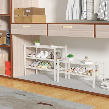 ROMGUAR CRAFT 3 Tier Bamboo Shoe Rack - Image 4