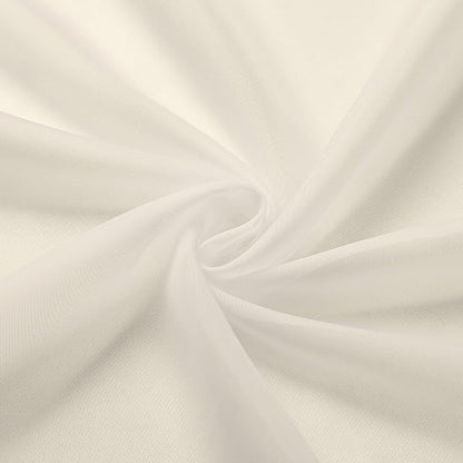 Chyhomenyc Cream Sheer Curtains 36 inch Length 2 Panels Set, Light Filtering - Image 6