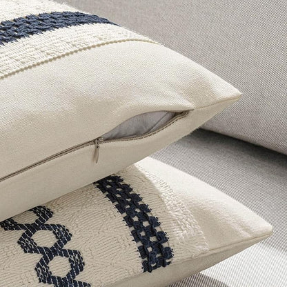 MIULEE Set of 2 Navy Blue Boho Decorative Pillow Covers 20x20 Inch | Farmhouse - Image 5