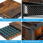 Coffee Pod Drawer Holder for K Pod Coffee Pods Holder for Counter 36 Capacity Pods Storage Organizer for Coffee Capsule Storage with Sliding Baskets for Coffee Station Black