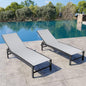 Crestlive Products Chaise Lounge Chair Outdoor Set of 2, Adjustable 5 Positions by CrestliveProducts