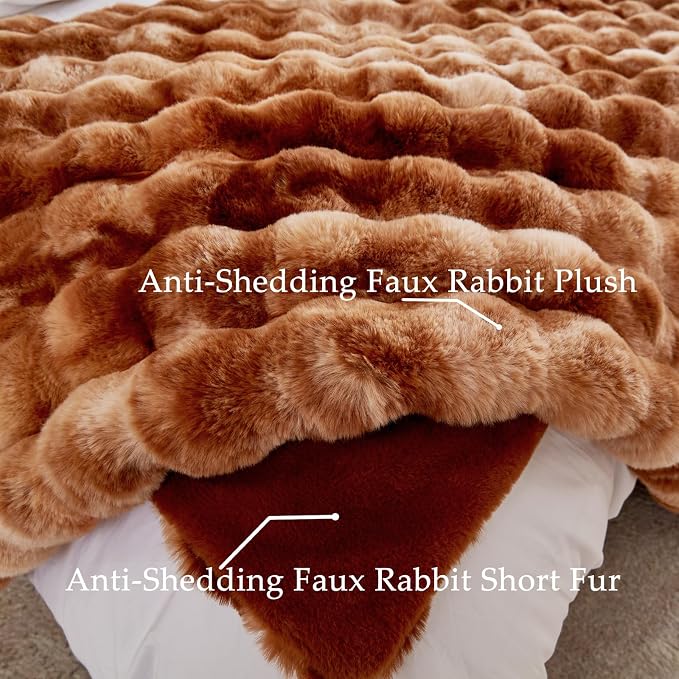 BENVWE Faux Fur Throw Blanket for Couch - Image 4