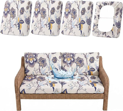 Waterproof Outdoor Cushion Covers, Stretch Patio Slipcovers | UV Resistant by hyha