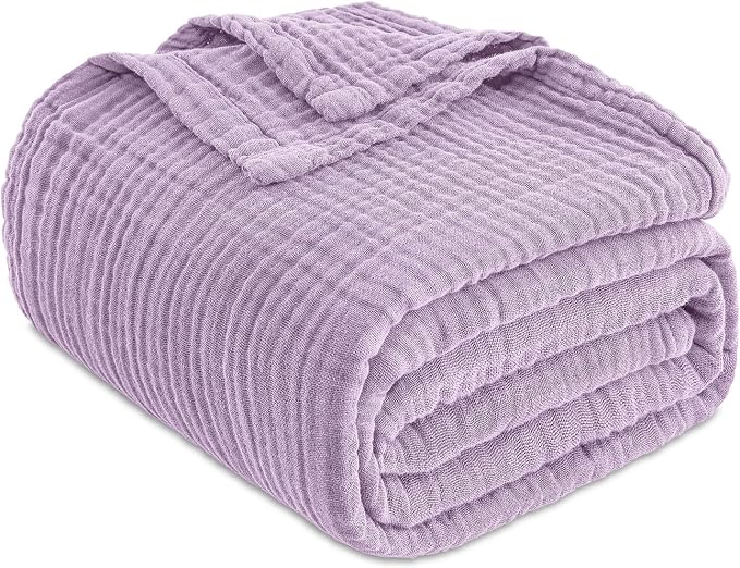 EMME Muslin Blankets for Adults Throw Blanket for Couch Breathable Gauze Soft - Image 7