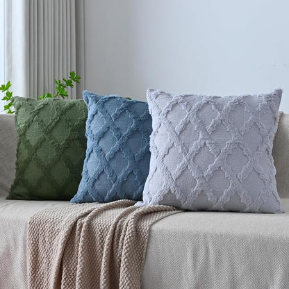 Set of 2 Soft Moroccan Throw Pillow Covers 20x20 Inch Plush Boho Decorative - Image 6