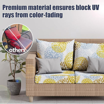 8Pcs Outdoor Cushion Covers, Stretch Patio Furniture Couch Chair Slipcovers | - Image 3