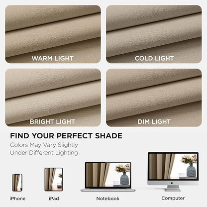 Joydeco Blackout Curtains 45 Inch Length 2 Panels Set, Thermal Insulated Long - Image 8