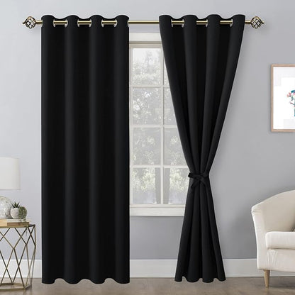 Blackout Curtains for Bedroom, 52 x 96 Inches Long, 2 Panels, Window Curtains - Image 8