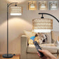ZECOXOL Arc Floor Lamp for Living Room Boho Floor Lamps by ZECOXOL