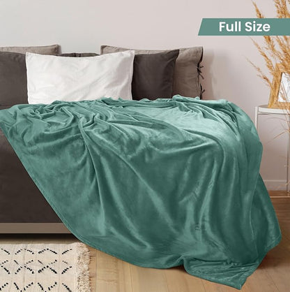 Utopia Bedding Ultra Soft Fleece Bed Blanket Full Size Celadon | Microfiber - Image 2
