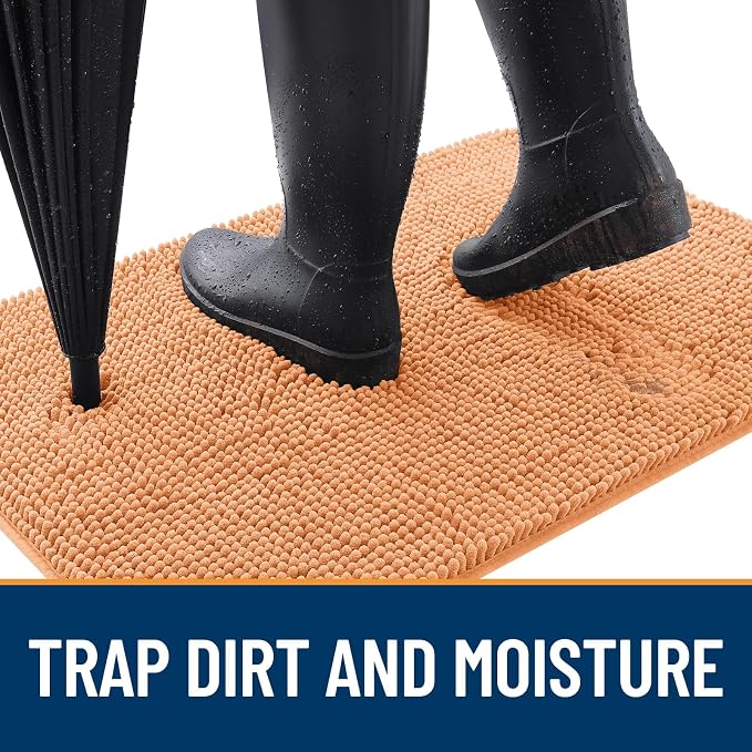 OLANLY Dog Door Mat for Muddy Paws 24x16, Super Absorbent Chenille Mud Mat | - Image 2