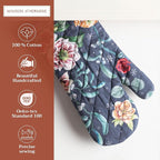 Maison d' Hermine Oven Gloves 100% Cotton Oven Mitt 7" x 13" with Loop Heat Resistant, BBQ, Cooking Gloves, Baking, Grilling, Kitchen, Handling Hot Pans (Pack of 1, Christmas Joy)
