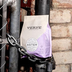 Verve Whole Bean Coffee | Aster Blend | Medium Roast Coffee Beans, Brewed or Espresso | Ethiopian Blend, Resealable Pouch | Hot or Cold Brew | Nectarine, Key Lime & Brown Sugar Notes | 12oz Bag