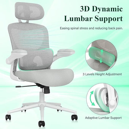 SUNNOW Ergonomic Office Chair, Comfy Mesh Desk Chair, High Back Computer Gaming - Image 5