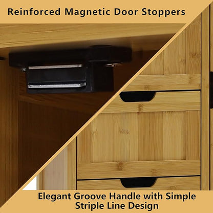 Yardenaler Bamboo Bathroom Storage Cabinet - Image 7