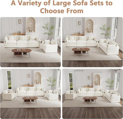 mikibama Modular Sectional Sofa, 111.5 Inch U Shaped Couch Set - Image 7