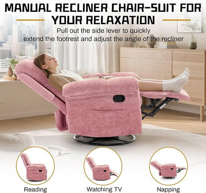Korser Recliner Chair, Swivel Rocker Recliner Chair - Image 4