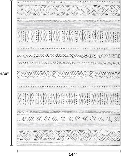 cotiled Boho 12x15 Area Rug for Living Room: Large Moroccan Washable Rug | - Image 2